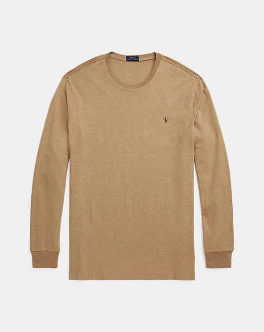 Soft Cotton Long-Sleeve T-Shirt Classic Camel Heather