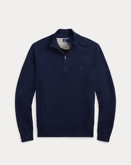 Performance Quarter-Zip Jumper Refined Navy