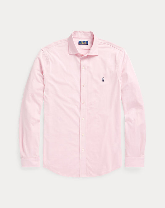 Jersey Spread-Collar Shirt Garden Pink