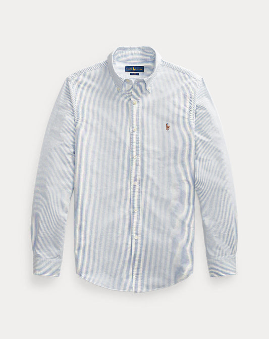 Slim Fit Striped Oxford Shirt Blue/White