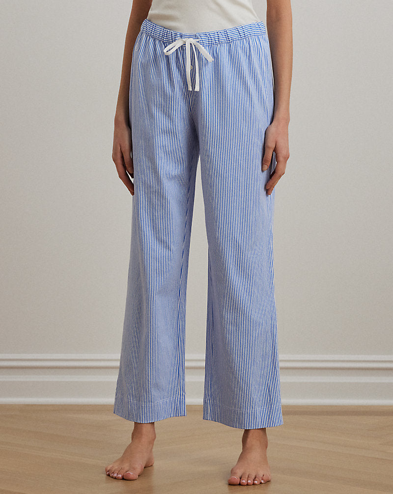 Striped Cotton Jersey Pyjama Trouser Blue Stripe