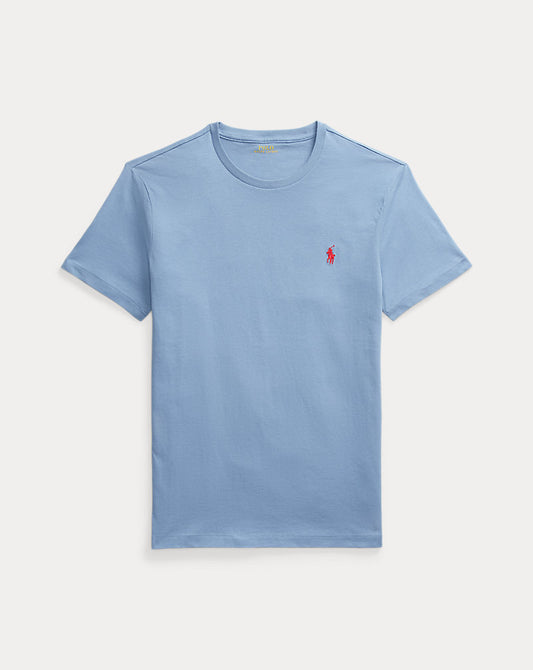 Custom Slim Fit Jersey Crewneck T-Shirt Campus Blue