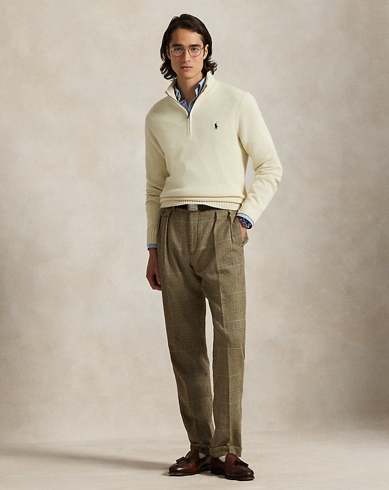 Cotton Quarter-Zip Jumper Andover Cream