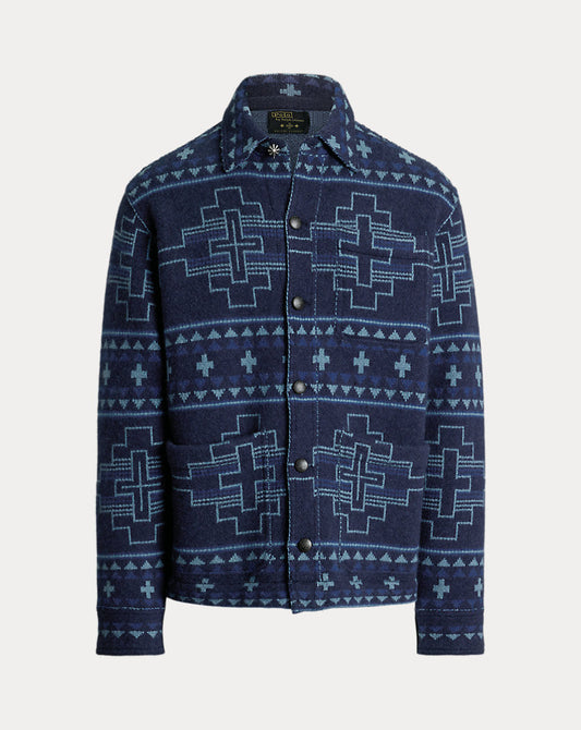 Naiomi Glasses Wool Jacket Navy Combo
