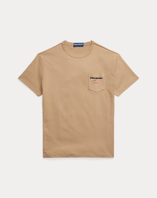 Classic Fit Polo Sport Pocket T-Shirt Desert Khaki/Polo Black
