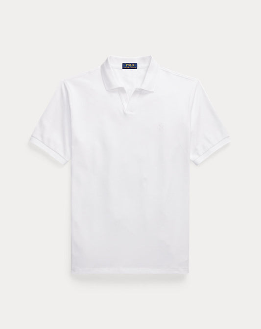 Classic Fit Stretch Mesh Polo Shirt White
