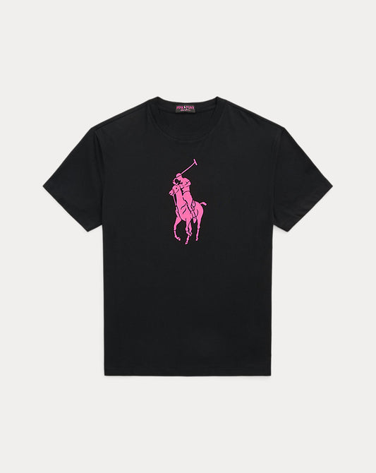 Pink Pony Classic Fit Jersey T-Shirt Polo Black