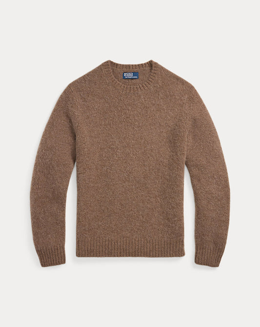 Suede-Patch Jumper Copper Melange