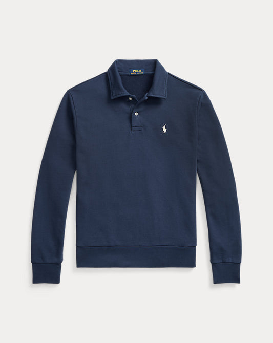 Loopback Fleece Collared Sweatshirt Cruise Navy
