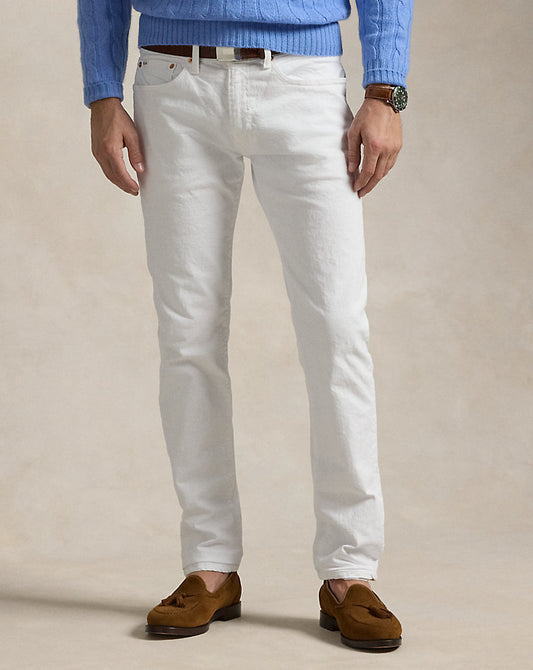 Sullivan Slim Polo Pony Stretch Jean Hdn White