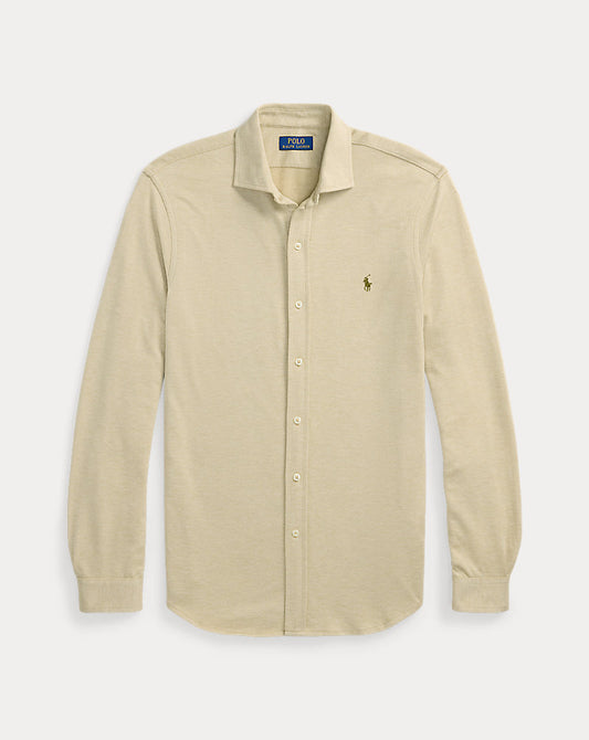 Herringbone Jersey Shirt Exp Dune Htr/Cstl Beige H