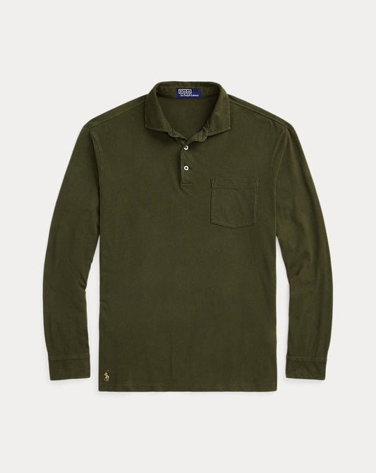 Classic Fit Sueded Jersey Polo Shirt Armadillo