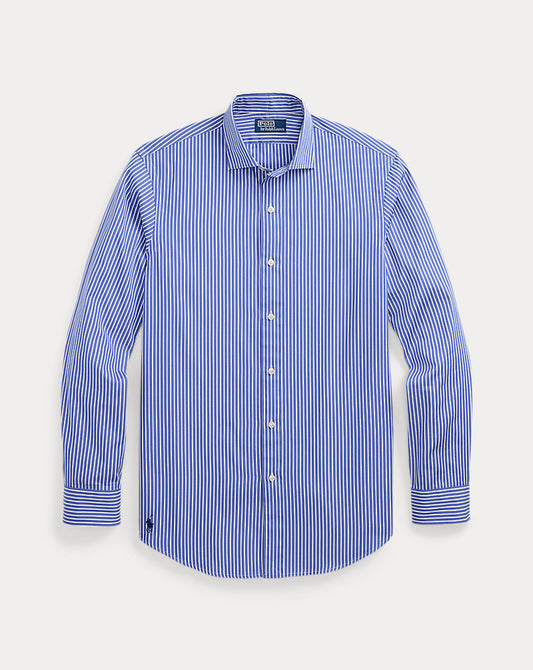 Custom Fit Striped Poplin Shirt Blue/White