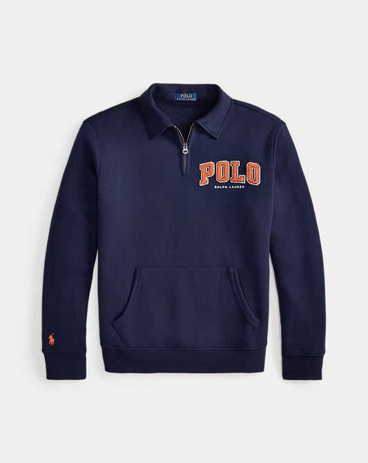 The Fleece Logo Collared Sweatshirt Cruise Navy