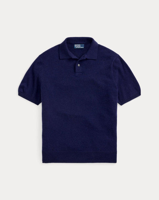 Cashmere Polo-Collar Jumper Bright Navy