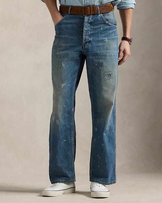 Relaxed Fit Distressed Carpenter Jean Knighton