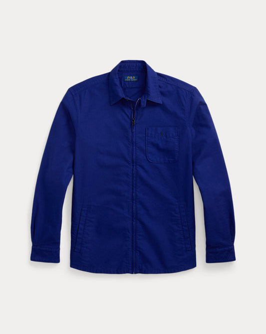 Garment-Dyed Oxford Overshirt Chalet Blue