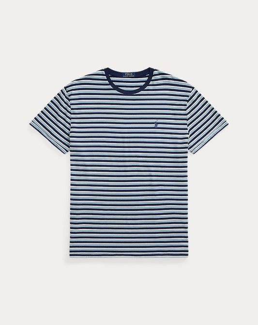 Classic Fit Striped Jersey T-Shirt Blue Note Multi