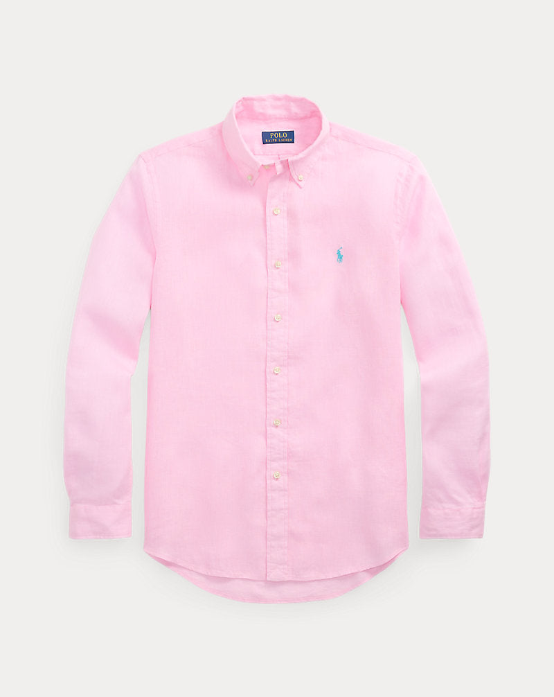 Custom Fit Linen Shirt Carmel Pink
