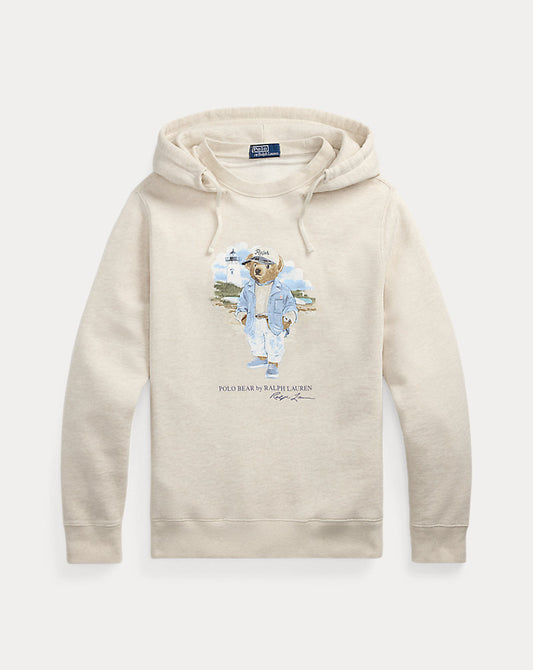 Polo Bear Slub Fleece Hoodie Chalk Studio By The Sea