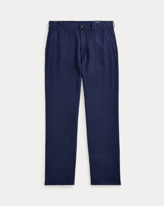 Classic Fit Linen-Cotton Trouser Newport Navy