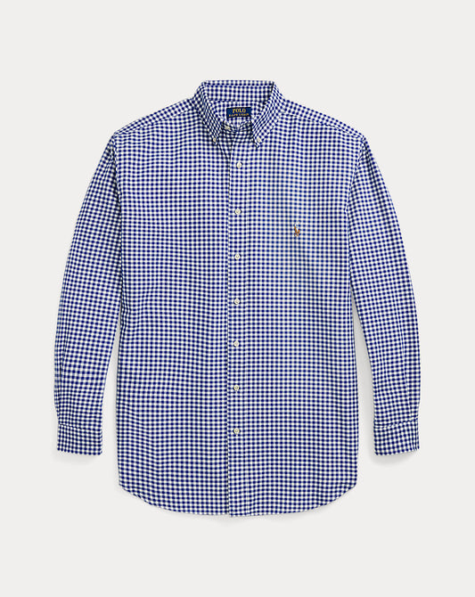 Gingham Oxford Shirt Royal/White