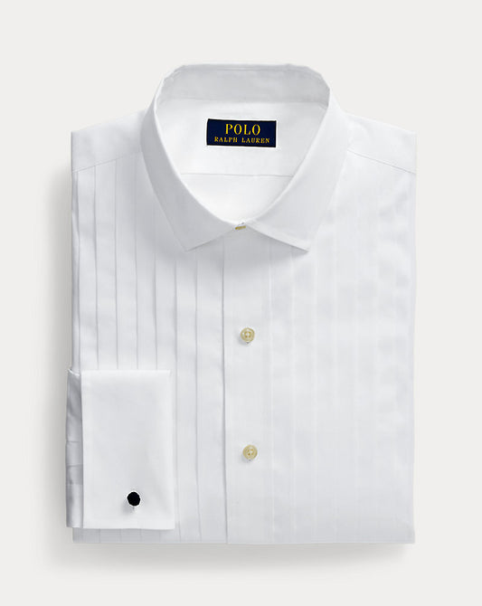 Custom Fit Poplin Tuxedo Shirt White