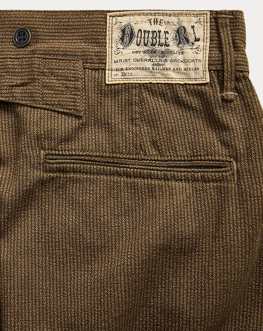 Striped Twill Trouser Vintage Brown