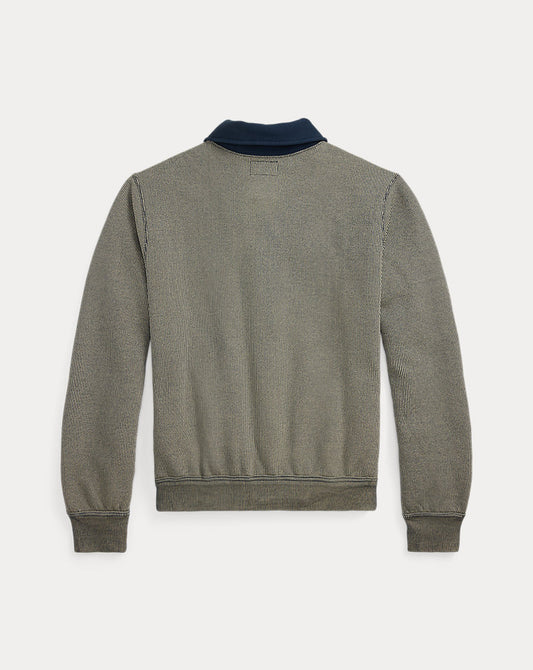 Striped Jacquard-Knit Cardigan Navy Multi
