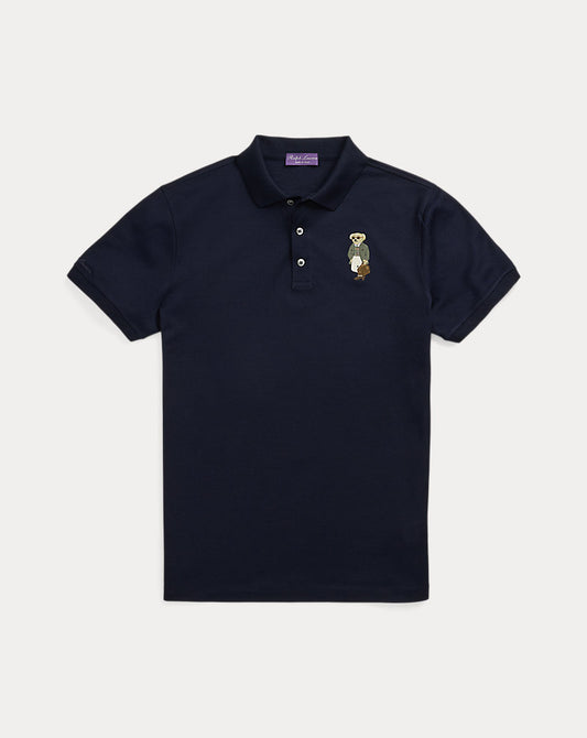Custom Slim Polo Bear Piqu¨¦ Polo Shirt Classic Chairman Navy