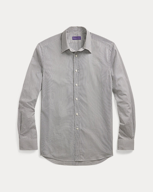 Bengal-Stripe Poplin Shirt Grey/White