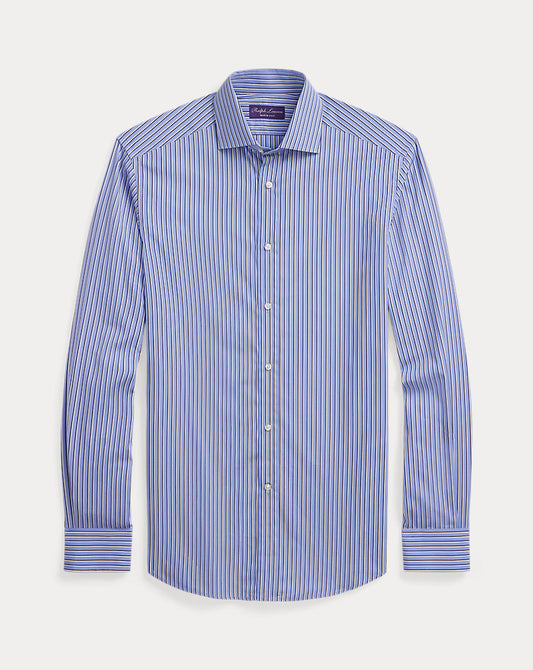 Striped Poplin Shirt Light Blue/Navy