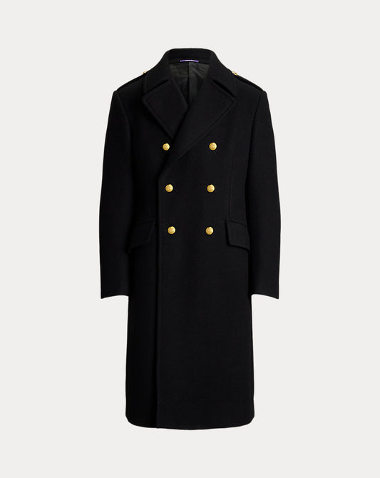 Hand-Tailored Wool-Cashmere Topcoat Black